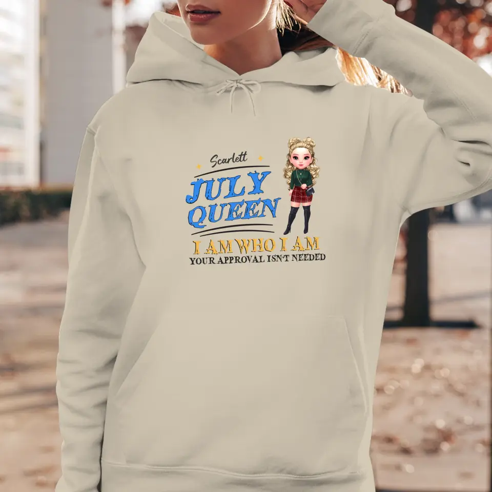 July Queen Birthday - Custom Month - Personalized Gifts For Her - T-Shirt