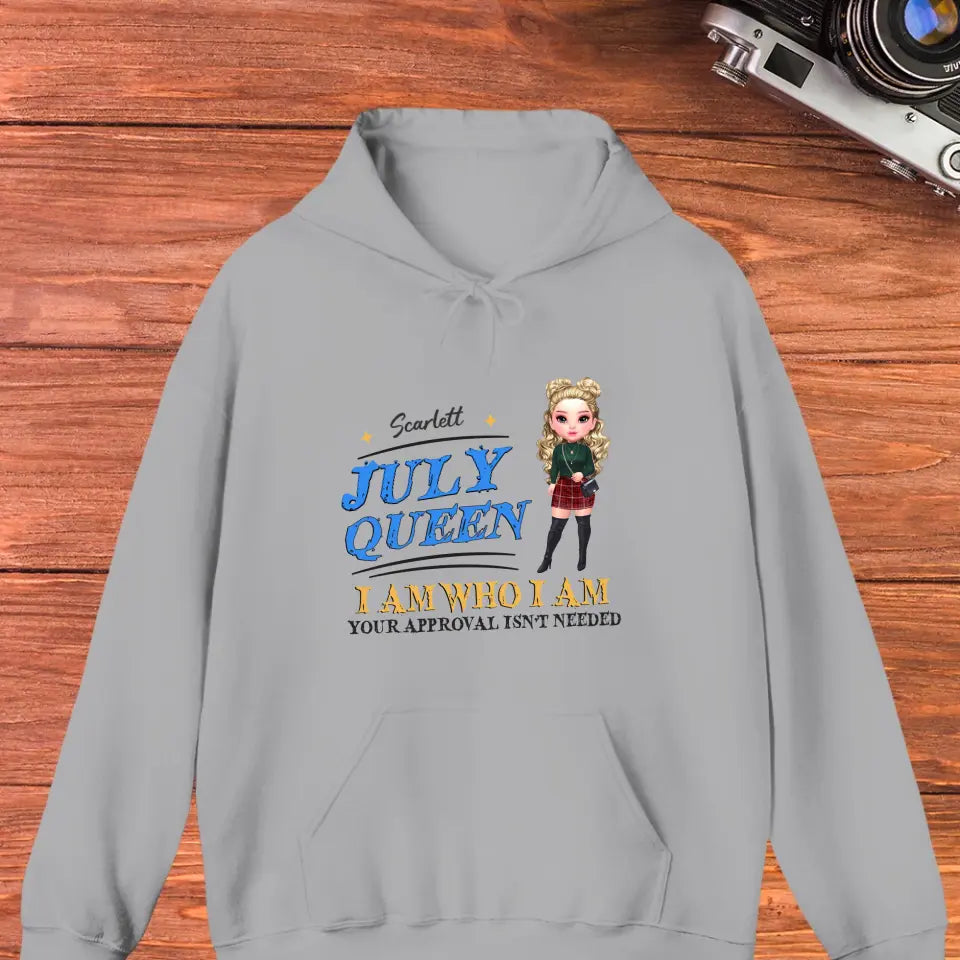 July Queen Birthday - Custom Month - Personalized Gifts For Her - T-Shirt