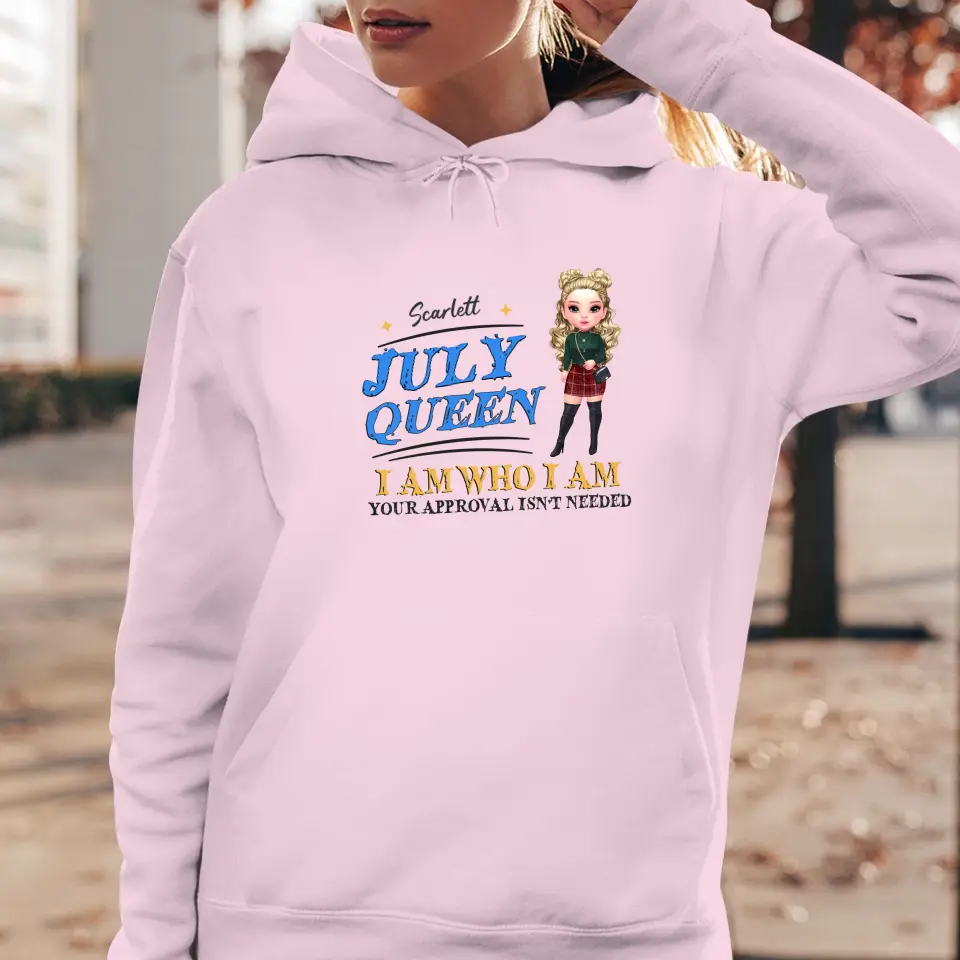 July Queen Birthday - Custom Month - Personalized Gifts For Her - T-Shirt