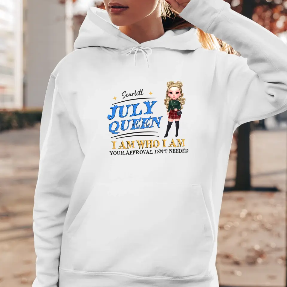 July Queen Birthday - Custom Month - Personalized Gifts For Her - T-Shirt