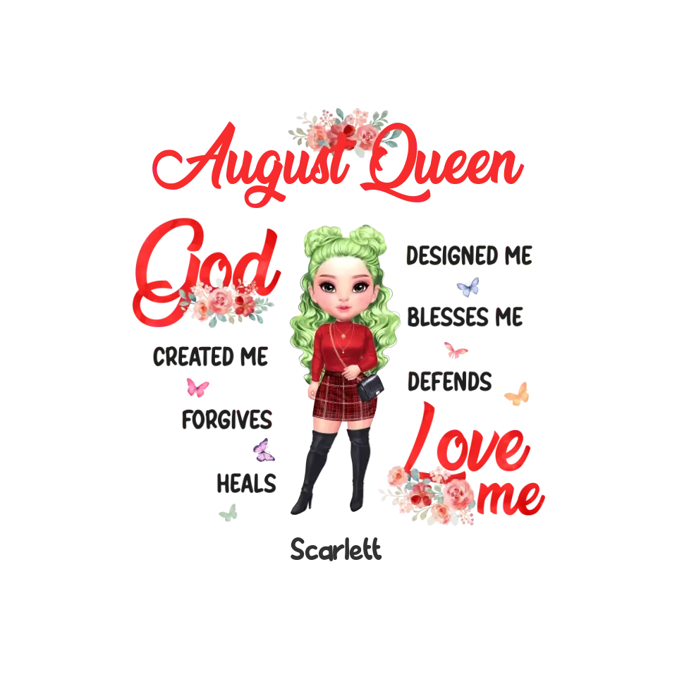 August Queen - Custom Month - Personalized Gifts For Mom - Hoodie