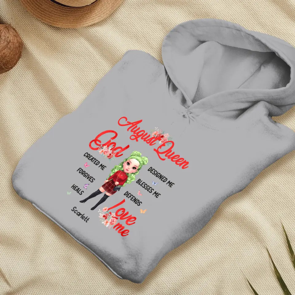 August Queen - Custom Month - Personalized Gifts For Mom - T-Shirt