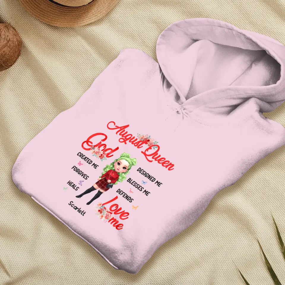 August Queen - Custom Month - Personalized Gifts For Mom - T-Shirt