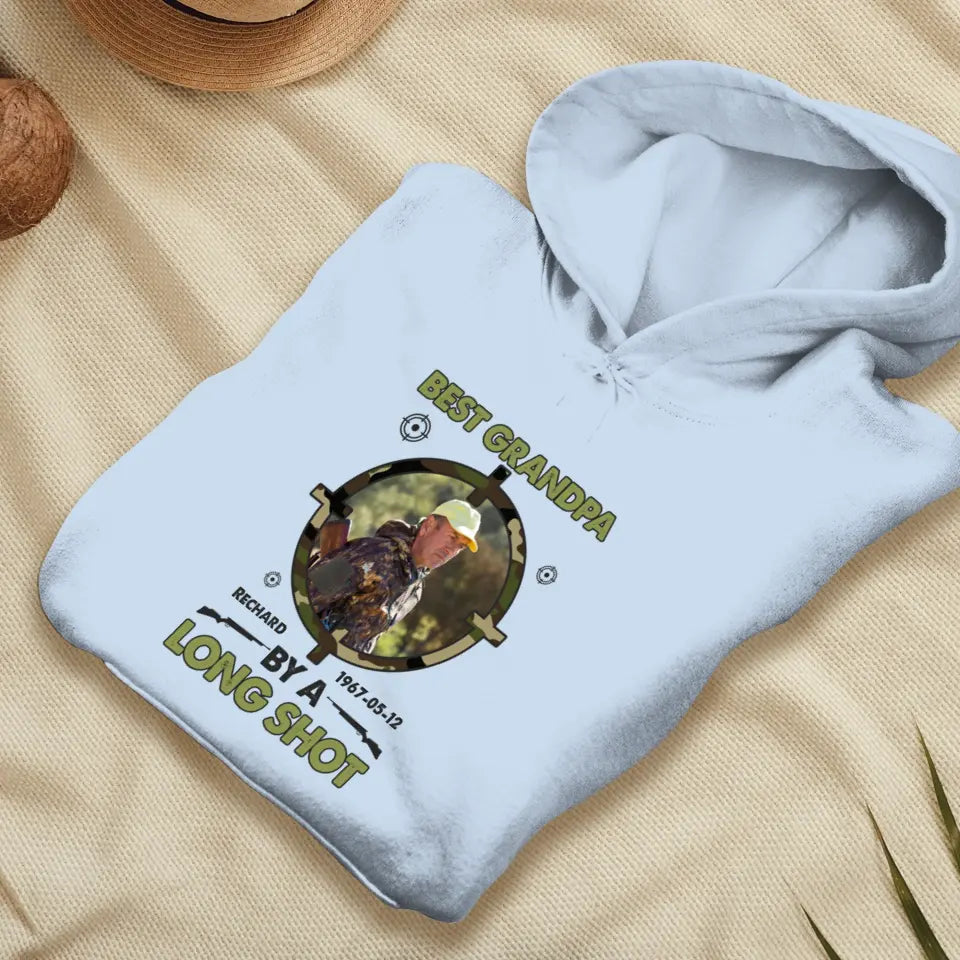 Best Grandpa By Long Shots - Custom Photo - Personalized Gifts For Grandpa - T-Shirt