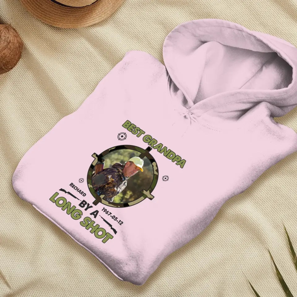 Best Grandpa By Long Shots - Custom Photo - Personalized Gifts For Grandpa - T-Shirt