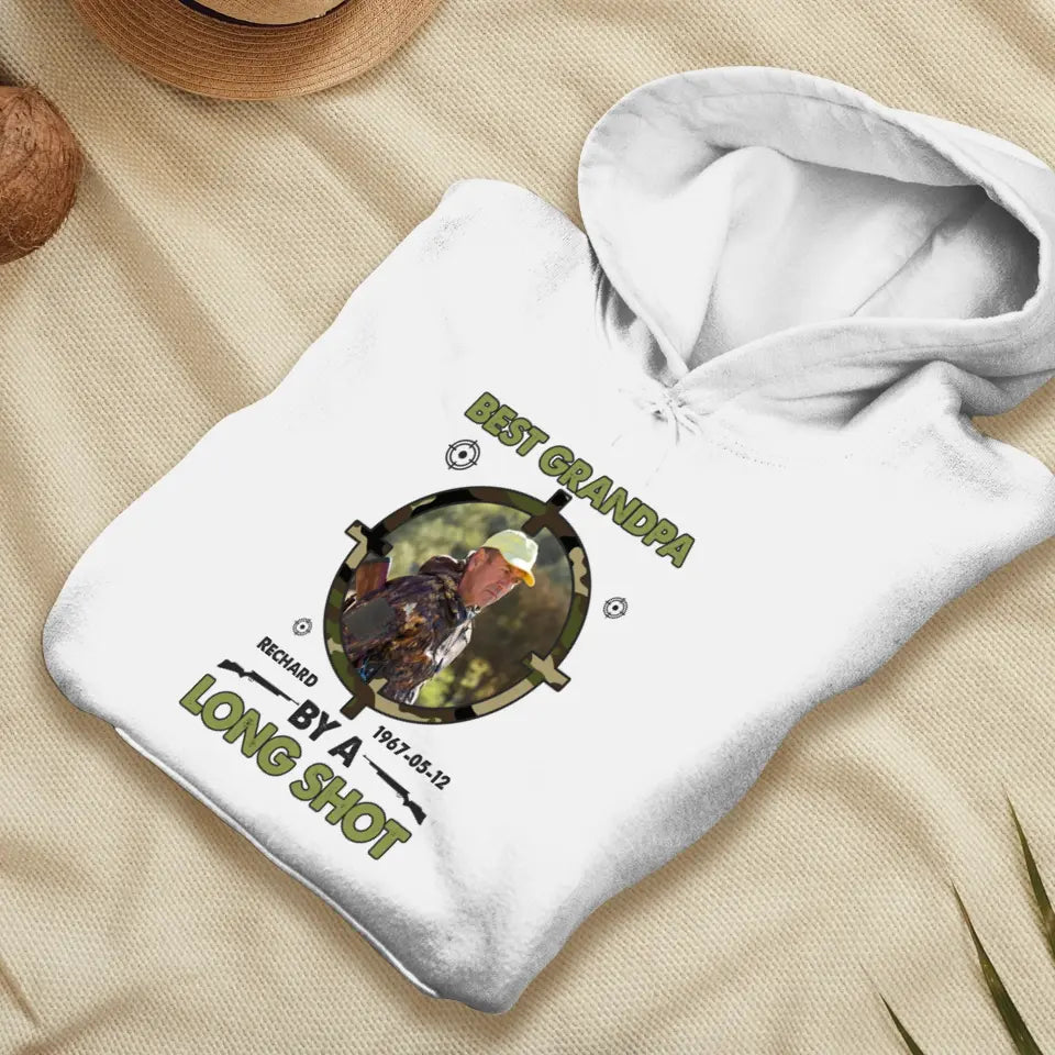 Best Grandpa By Long Shots - Custom Photo - Personalized Gifts For Grandpa - T-Shirt