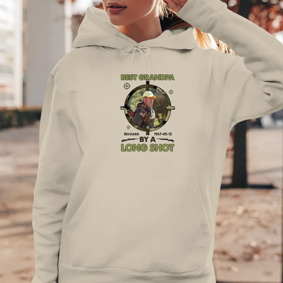 Best Grandpa By Long Shots - Custom Photo - Personalized Gifts For Grandpa - Hoodie