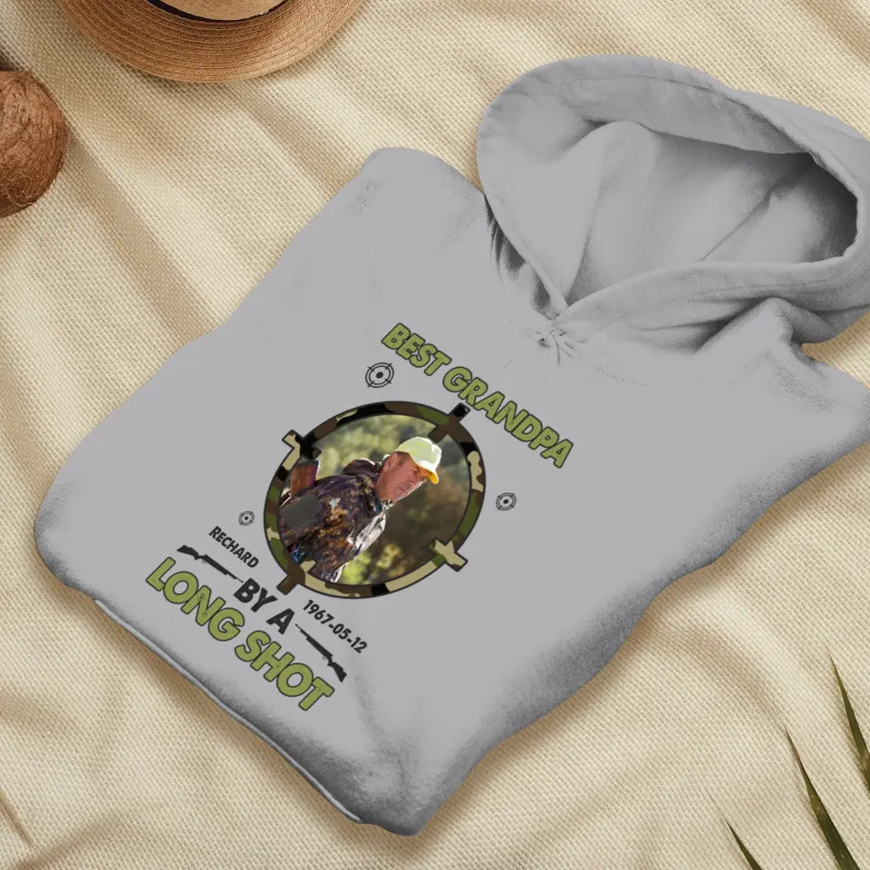 Best Grandpa By Long Shots - Custom Photo - Personalized Gifts For Grandpa - Hoodie