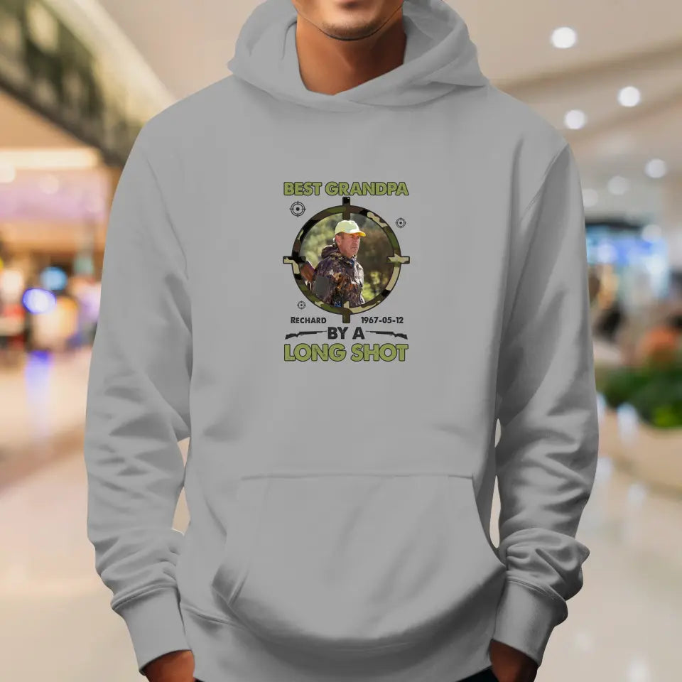 Best Grandpa By Long Shots - Custom Photo - Personalized Gifts For Grandpa - Hoodie