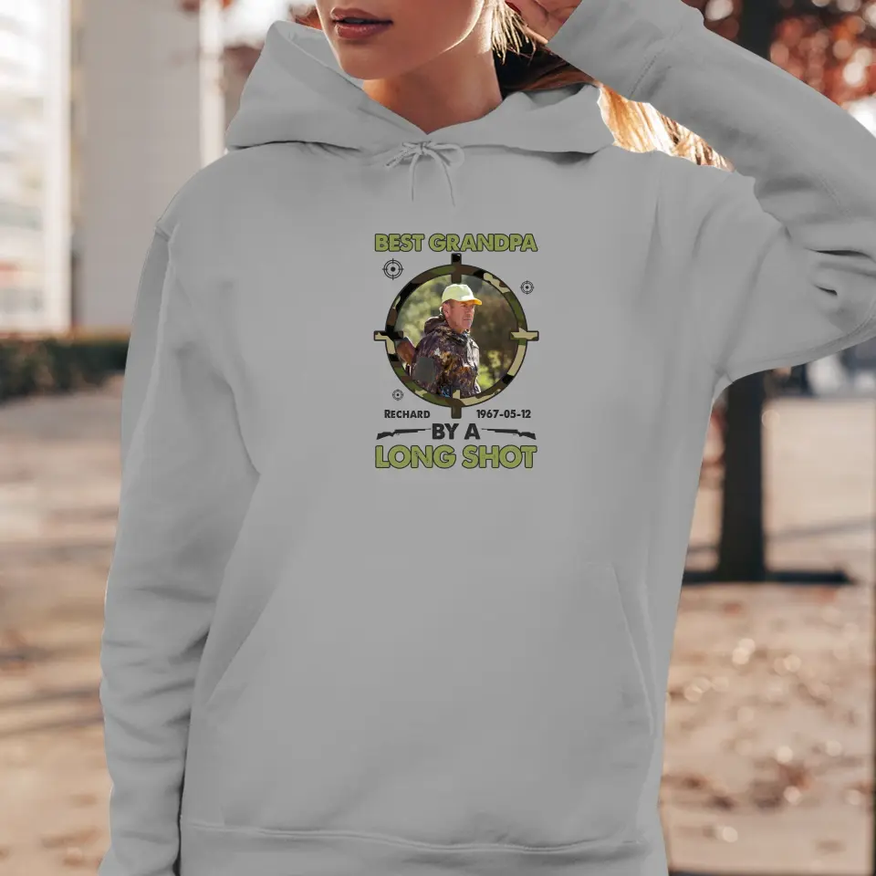 Best Grandpa By Long Shots - Custom Photo - Personalized Gifts For Grandpa - Hoodie