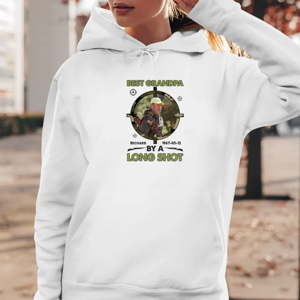 Best Grandpa By Long Shots - Custom Photo - Personalized Gifts For Grandpa - Hoodie