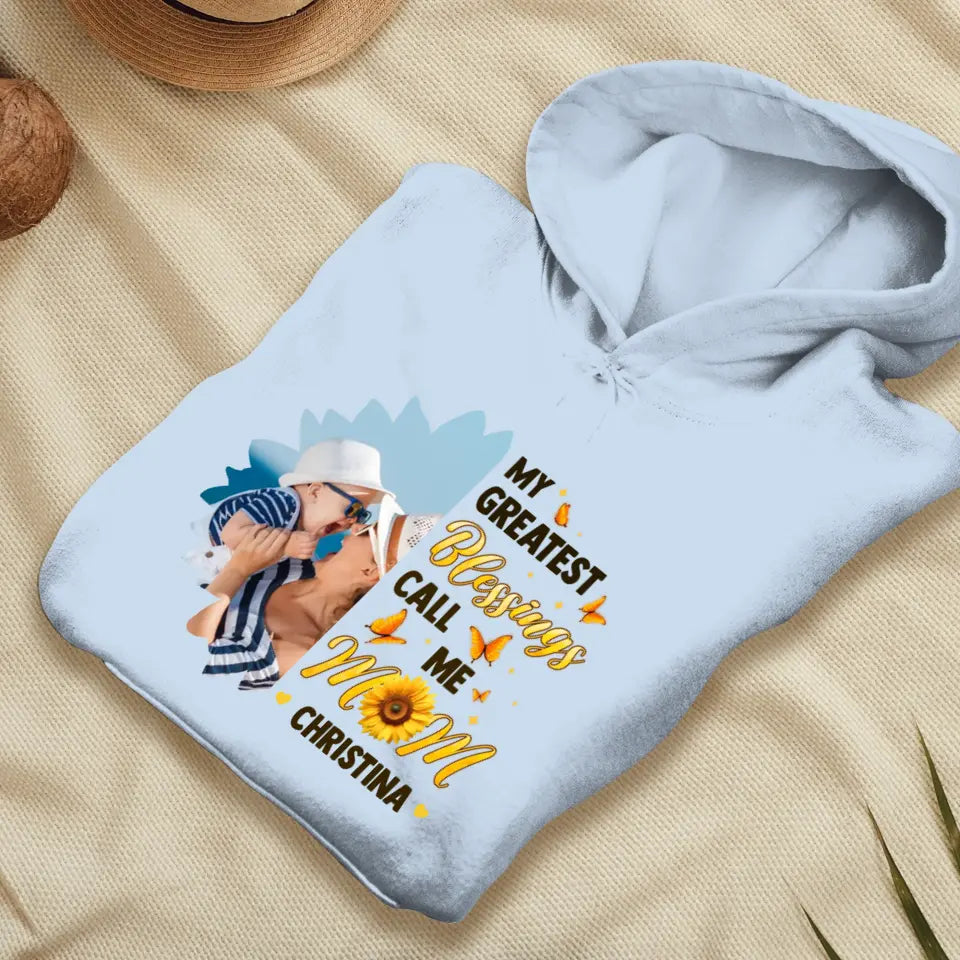 My Greatest Blessings - Custom Photo - Personalized Gifts For Mom - T-Shirt