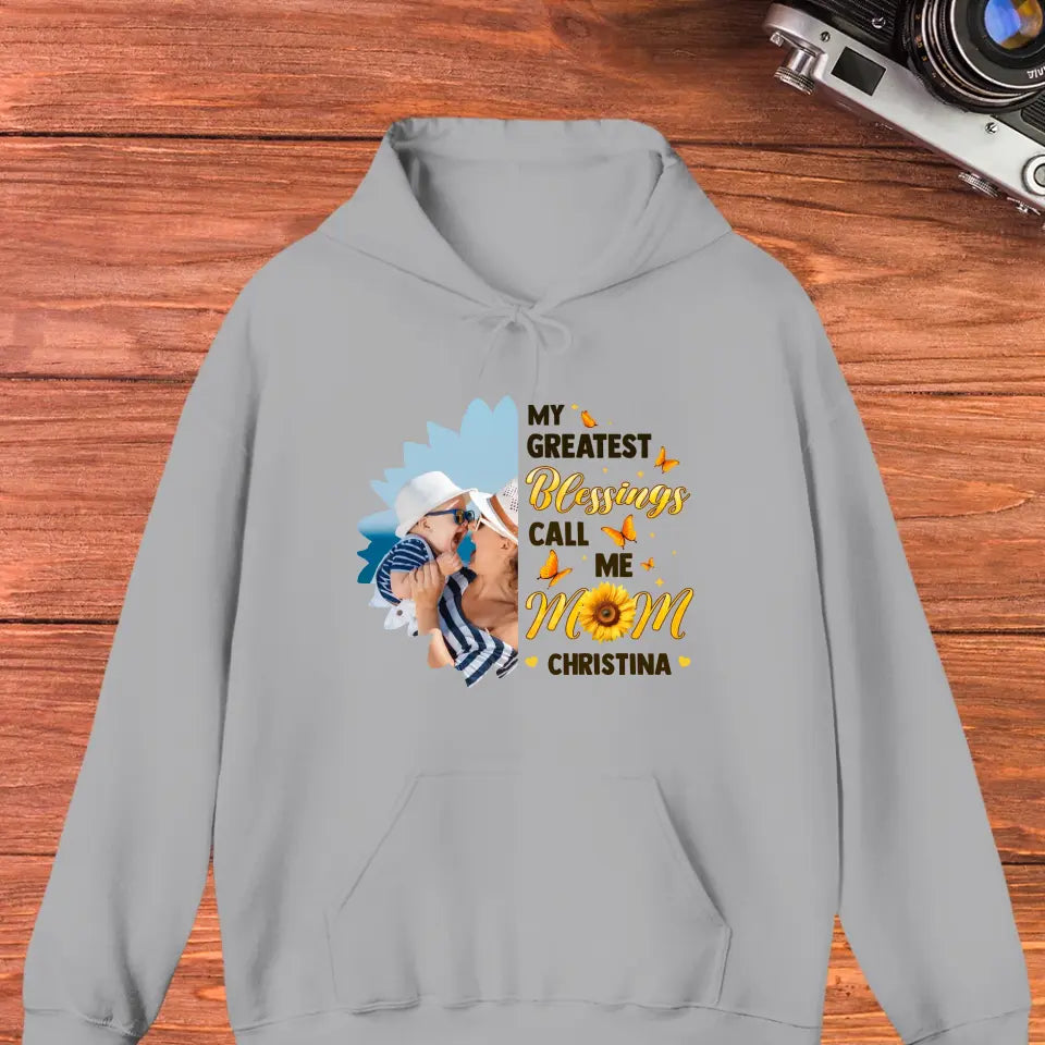 My Greatest Blessings - Custom Photo - Personalized Gifts For Mom - T-Shirt