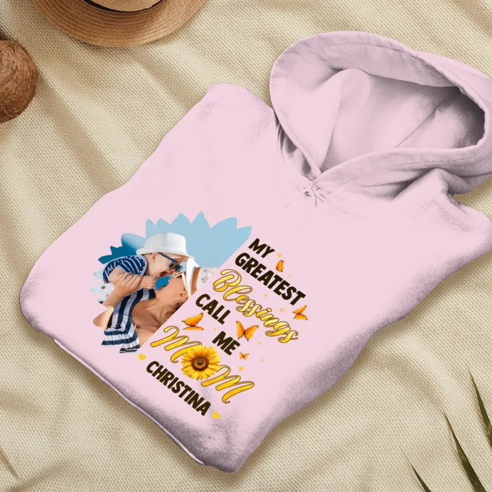 My Greatest Blessings - Custom Photo - Personalized Gifts For Mom - T-Shirt