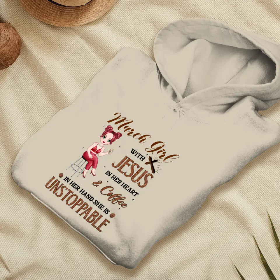 Jesus In Her Heart - Custom Month - Personalized Gifts For Her - T-Shirt