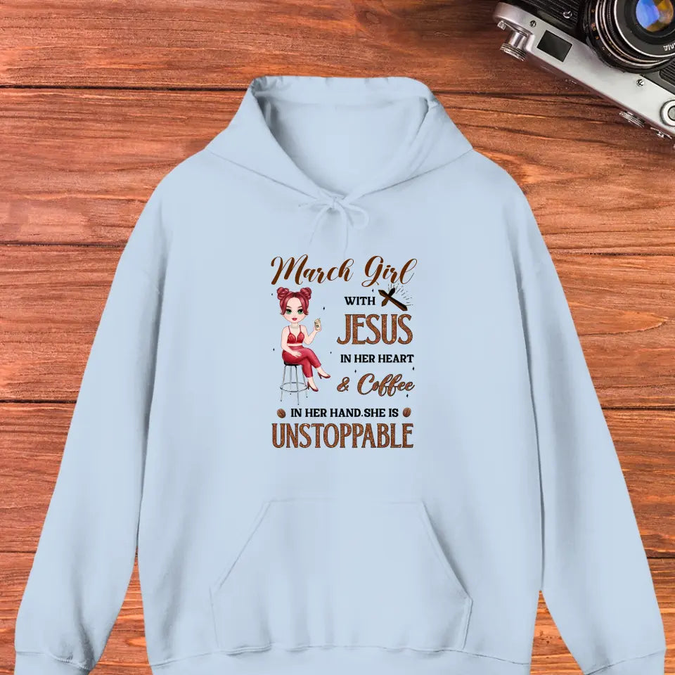 Jesus In Her Heart - Custom Month - Personalized Gifts For Her - Hoodie