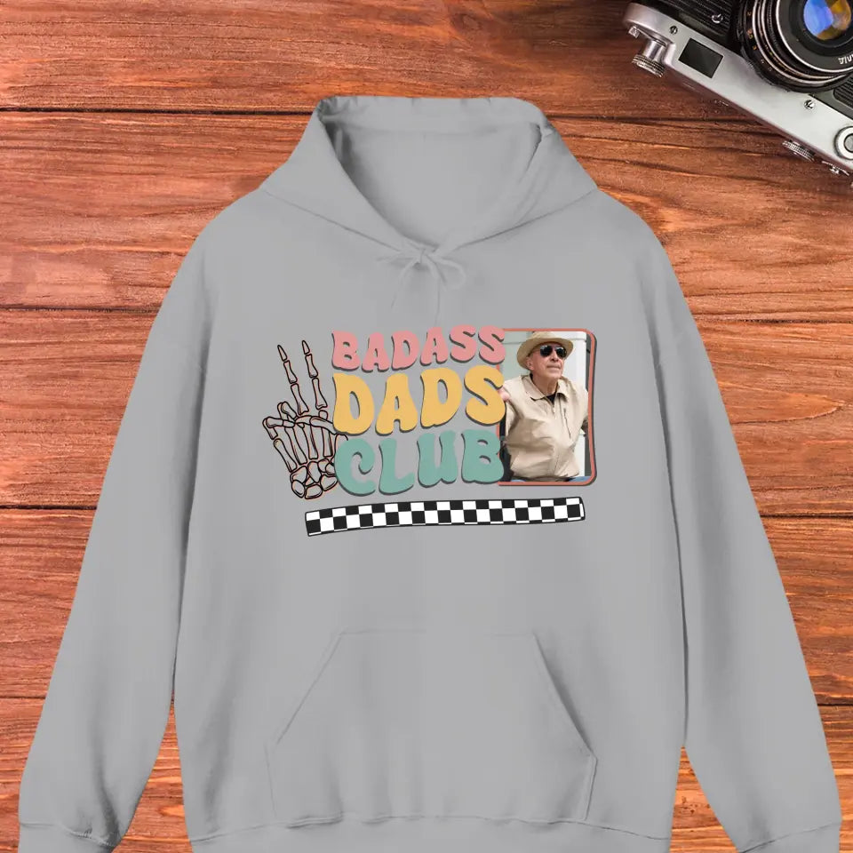 Badass Dads Club - Custom Photo - Personalized Gifts For Dad - T-Shirt