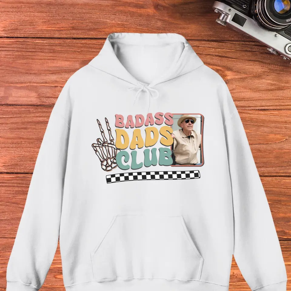 Badass Dads Club - Custom Photo - Personalized Gifts For Dad - T-Shirt