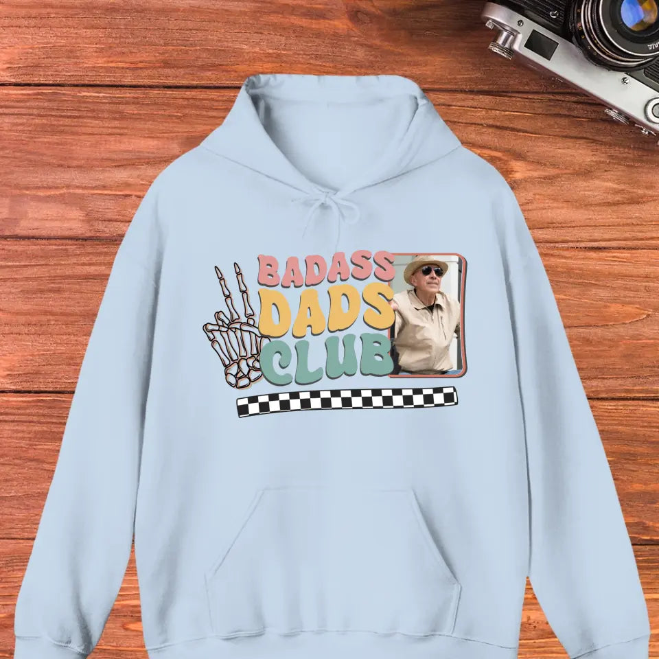 Badass Dads Club - Custom Photo - Personalized Gifts For Dad - Hoodie