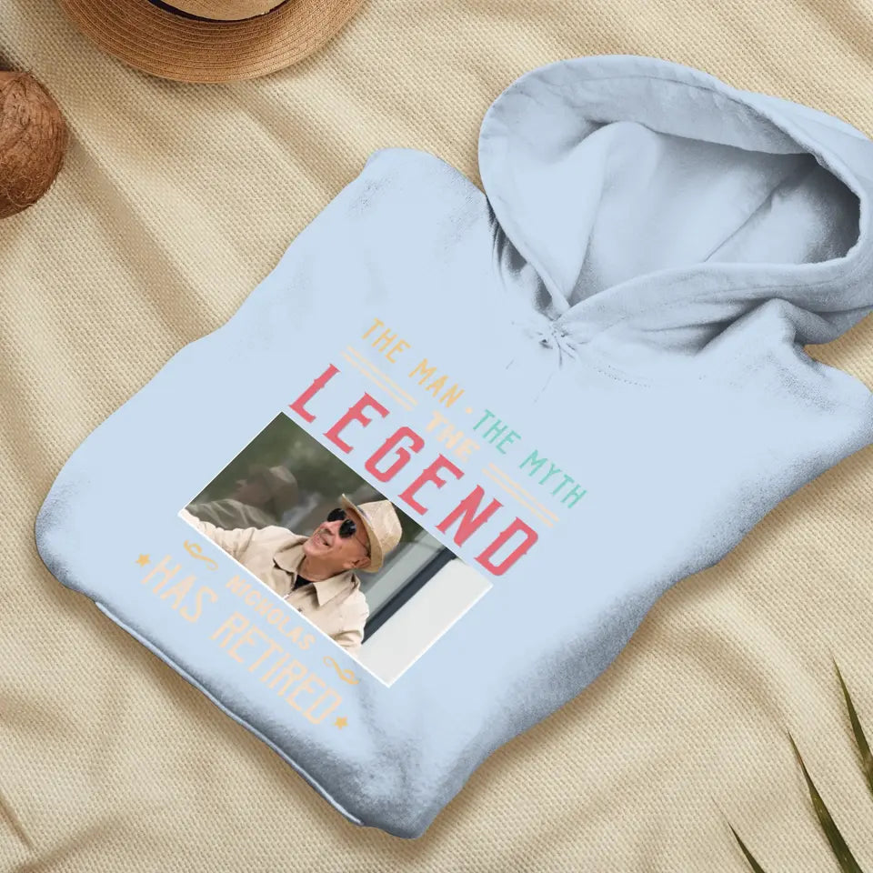 The Man Has Retired- Custom Photo - Personalized Gifts For Dad - T-Shirt