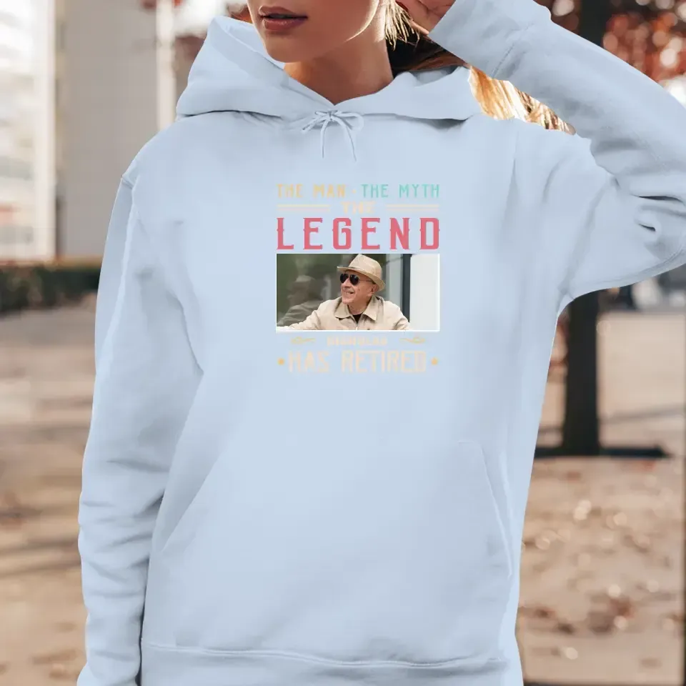 The Man Has Retired- Custom Photo - Personalized Gifts For Dad - Sweater