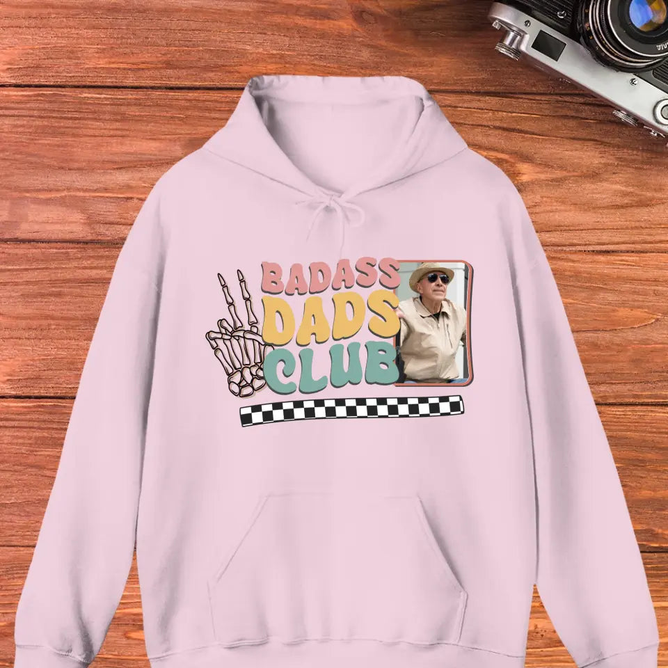 Badass Dads Club - Custom Photo - Personalized Gifts For Dad - Hoodie