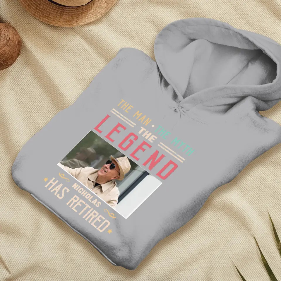 The Man Has Retired- Custom Photo - Personalized Gifts For Dad - T-Shirt