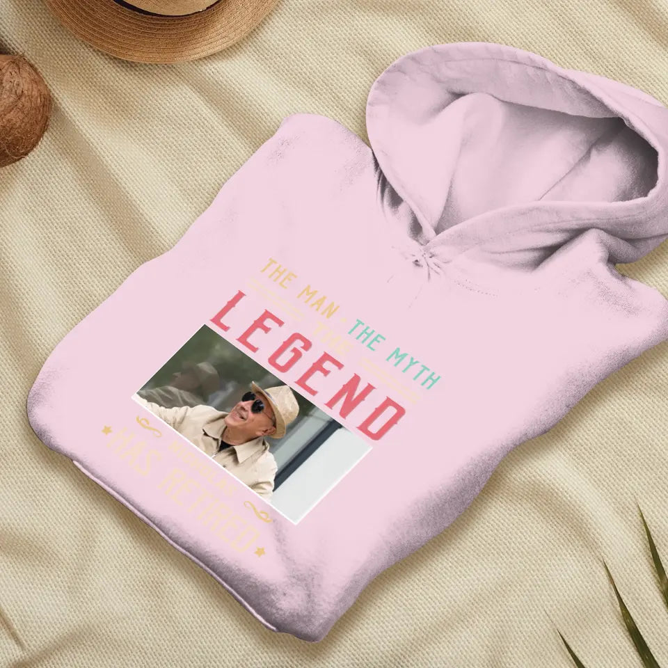 The Man Has Retired- Custom Photo - Personalized Gifts For Dad - T-Shirt