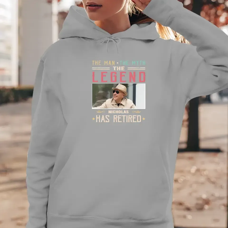 The Man Has Retired- Custom Photo - Personalized Gifts For Dad - Sweater