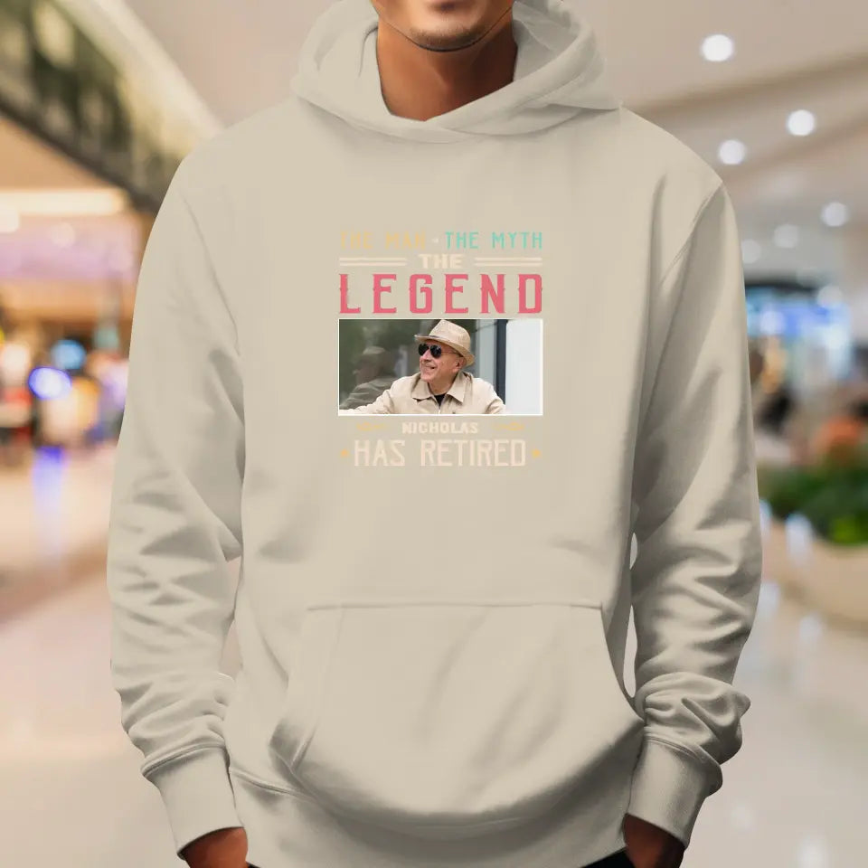 The Man Has Retired- Custom Photo - Personalized Gifts For Dad - Hoodie