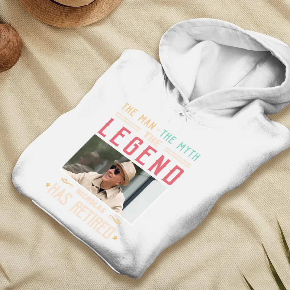 The Man Has Retired- Custom Photo - Personalized Gifts For Dad - T-Shirt