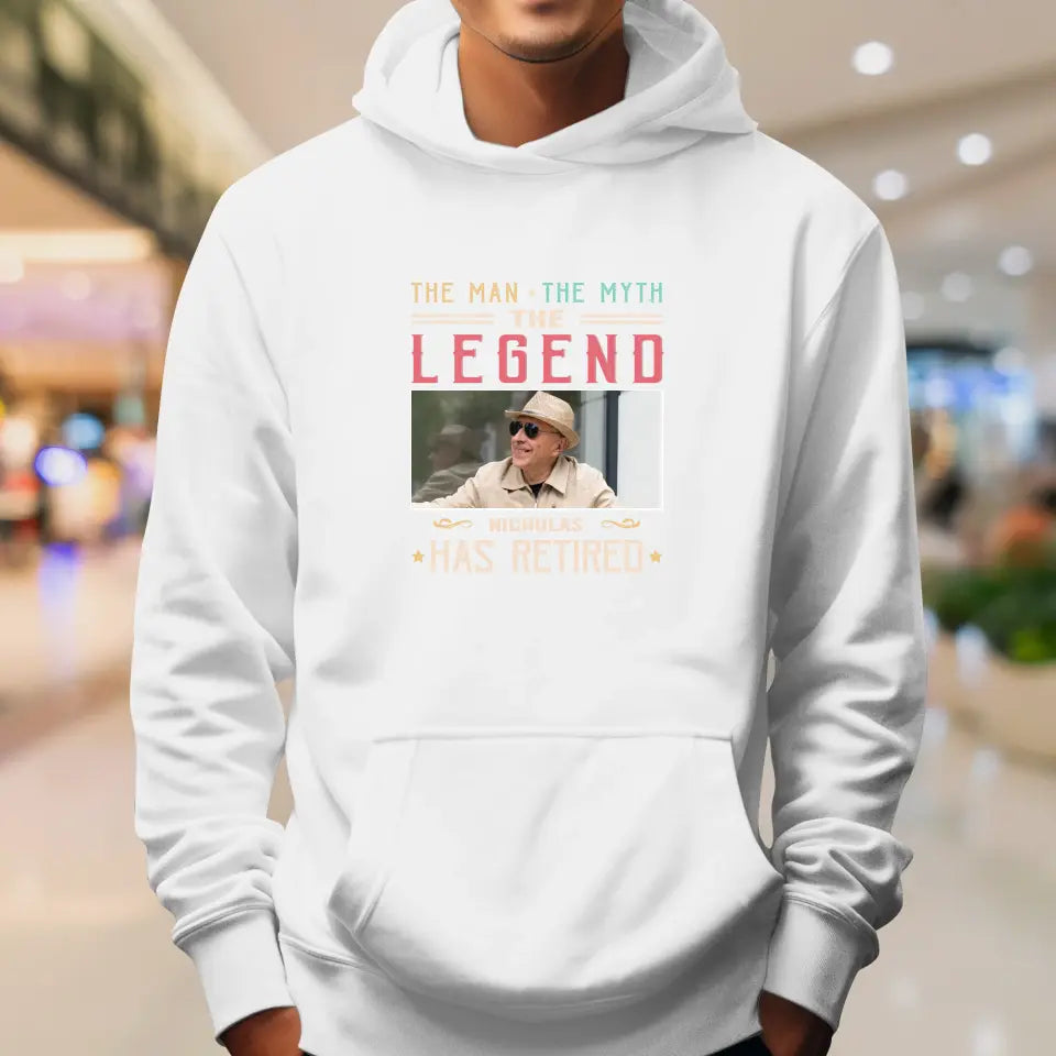 The Man Has Retired- Custom Photo - Personalized Gifts For Dad - T-Shirt