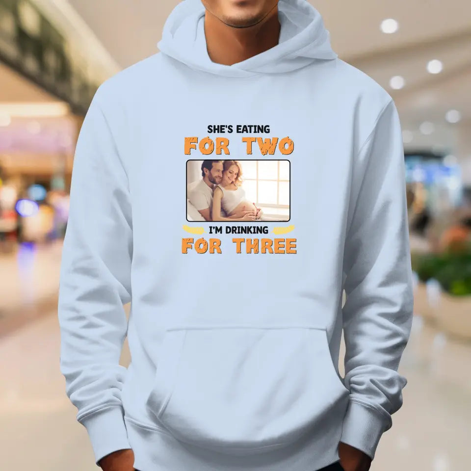 I'm Drinking For Three- Custom Photo - Personalized Gifts For Dad - Sweater