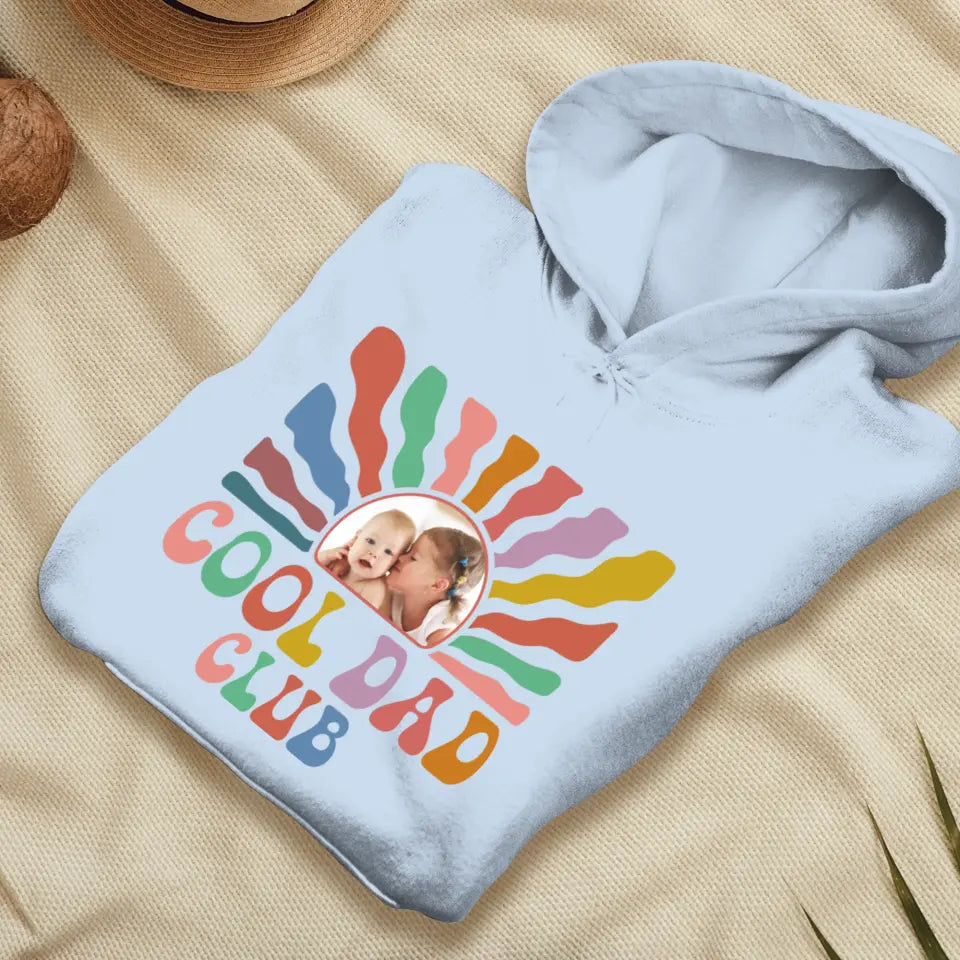 Cool Dad Club - Custom Photo - Personalized Gifts For Dad - T-Shirt