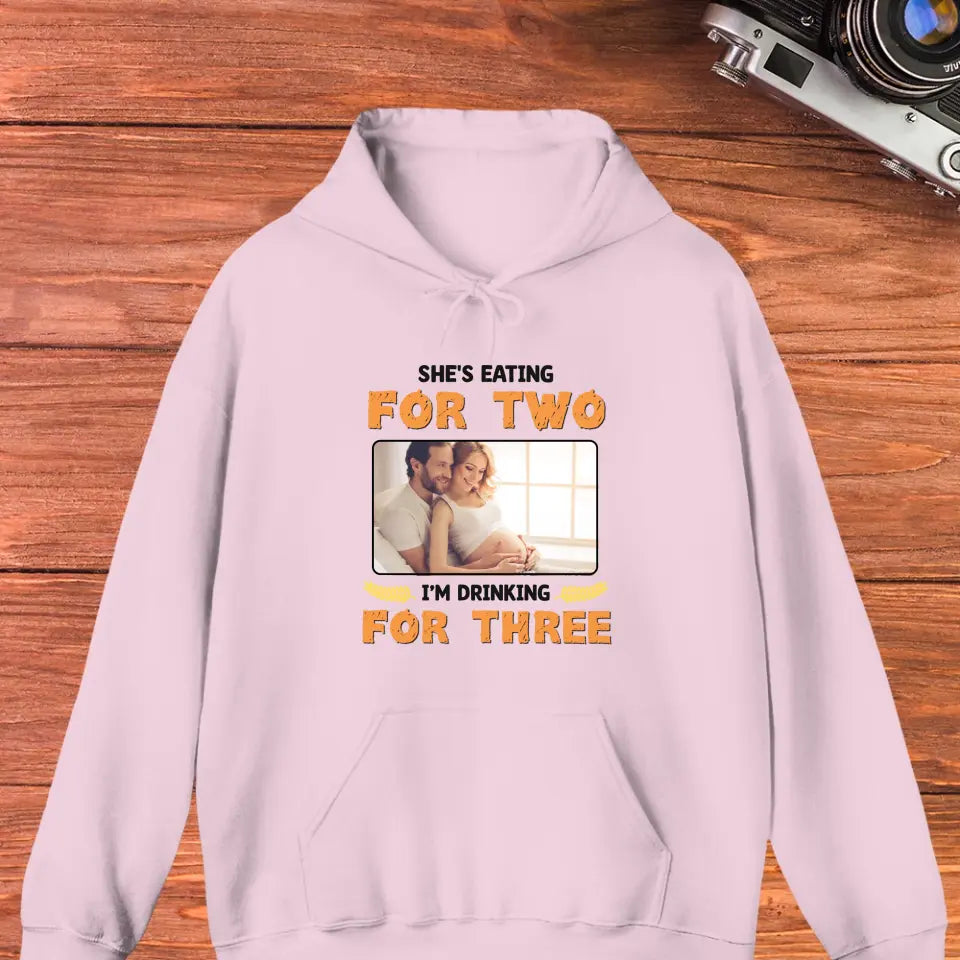 I'm Drinking For Three- Custom Photo - Personalized Gifts For Dad - T-Shirt