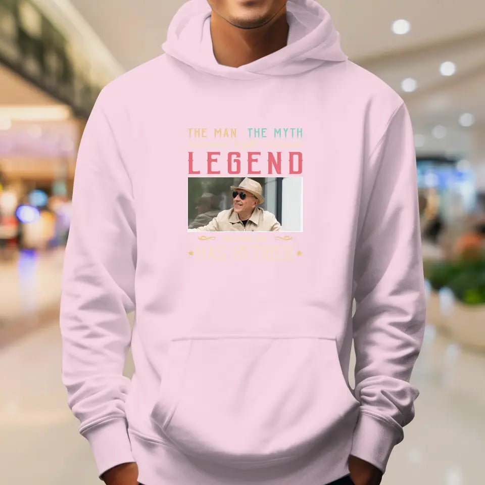 The Man Has Retired- Custom Photo - Personalized Gifts For Dad - Hoodie