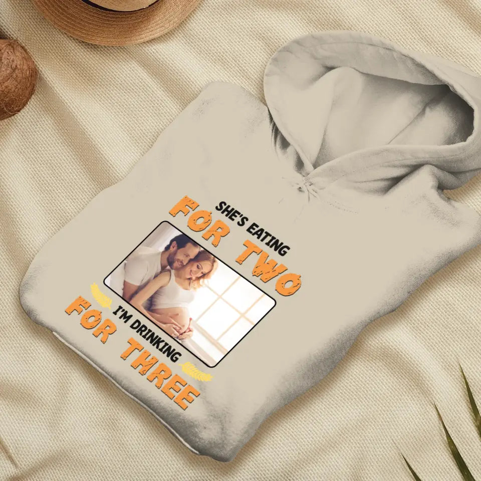 I'm Drinking For Three- Custom Photo - Personalized Gifts For Dad - Sweater