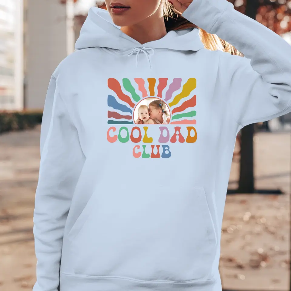 Cool Dad Club - Custom Photo - Personalized Gifts For Dad - T-Shirt