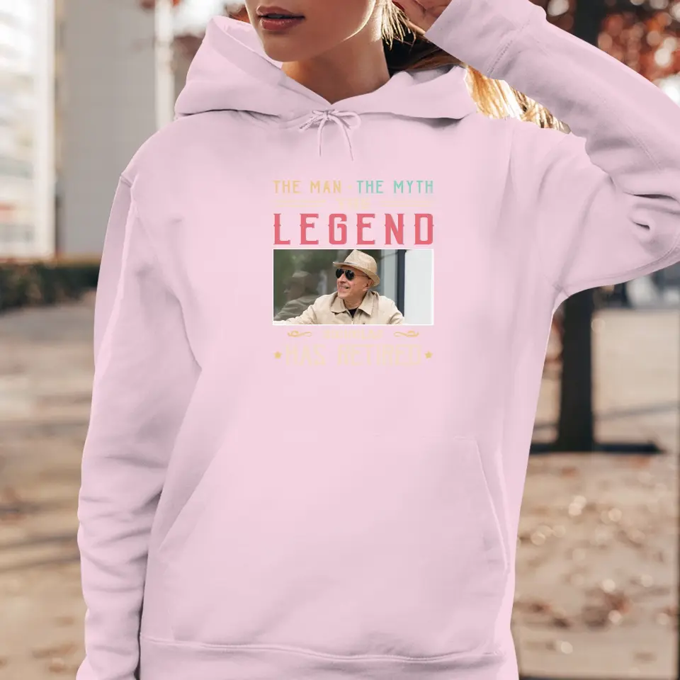 The Man Has Retired- Custom Photo - Personalized Gifts For Dad - Hoodie