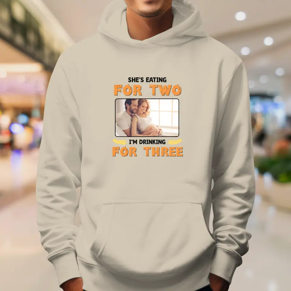 I'm Drinking For Three- Custom Photo - Personalized Gifts For Dad - Sweater