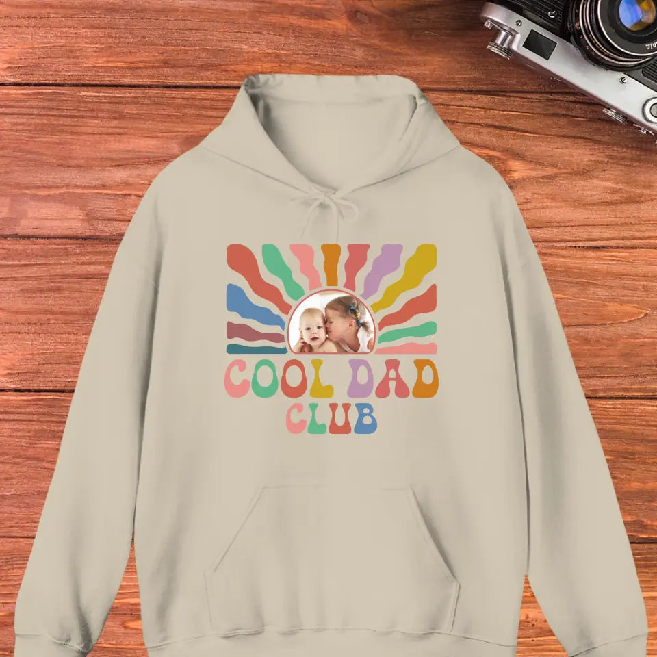 Cool Dad Club - Custom Photo - Personalized Gifts For Dad - T-Shirt