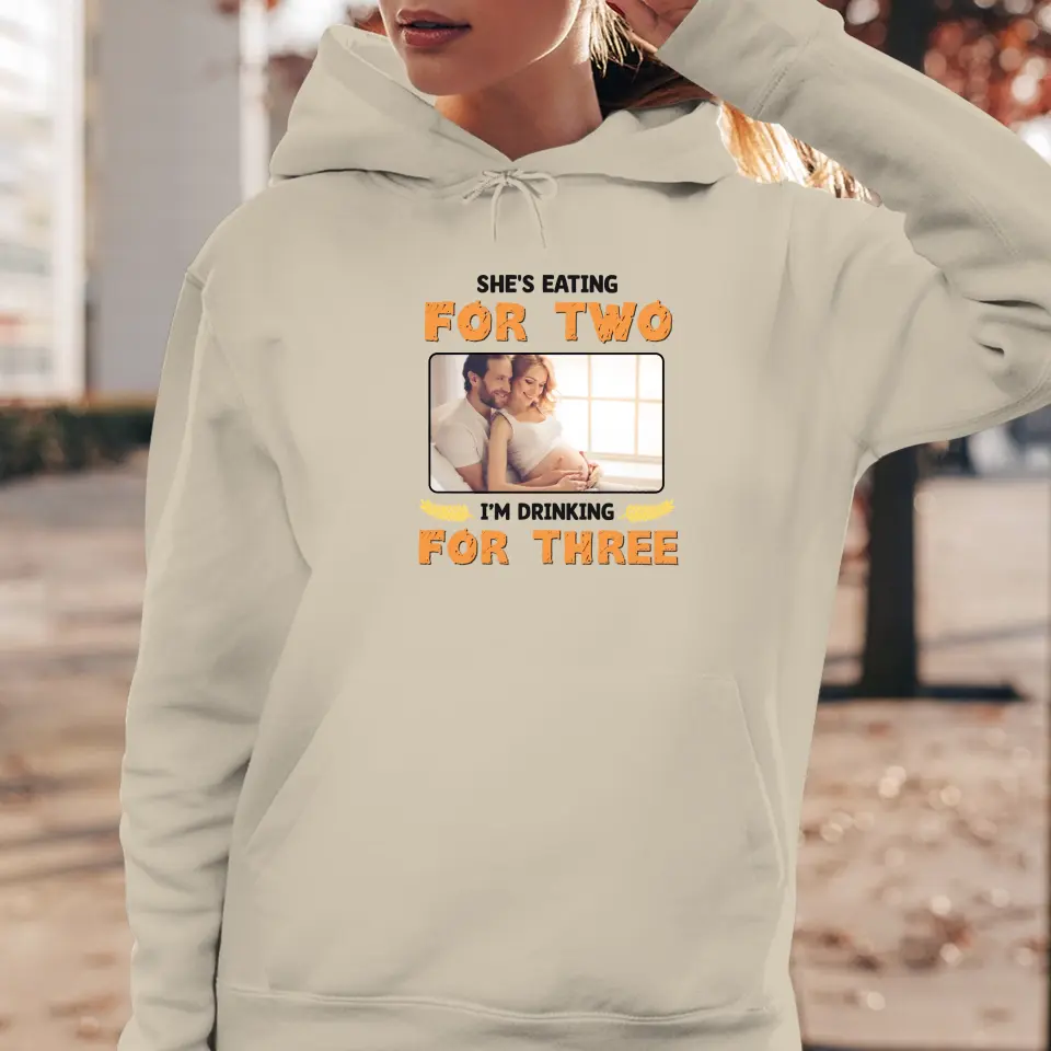 I'm Drinking For Three- Custom Photo - Personalized Gifts For Dad - Sweater