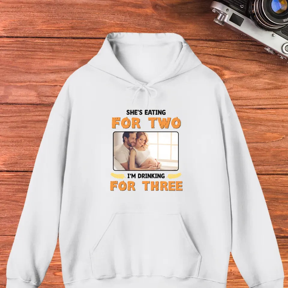 I'm Drinking For Three- Custom Photo - Personalized Gifts For Dad - T-Shirt