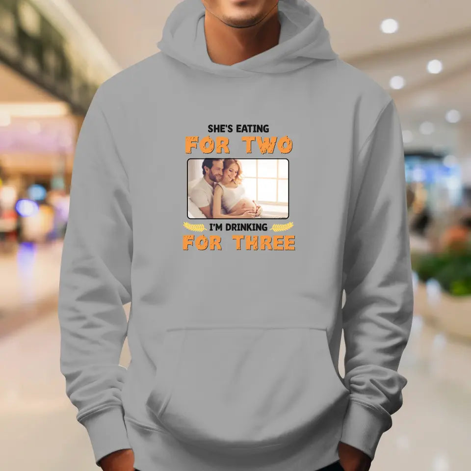 I'm Drinking For Three- Custom Photo - Personalized Gifts For Dad - Sweater