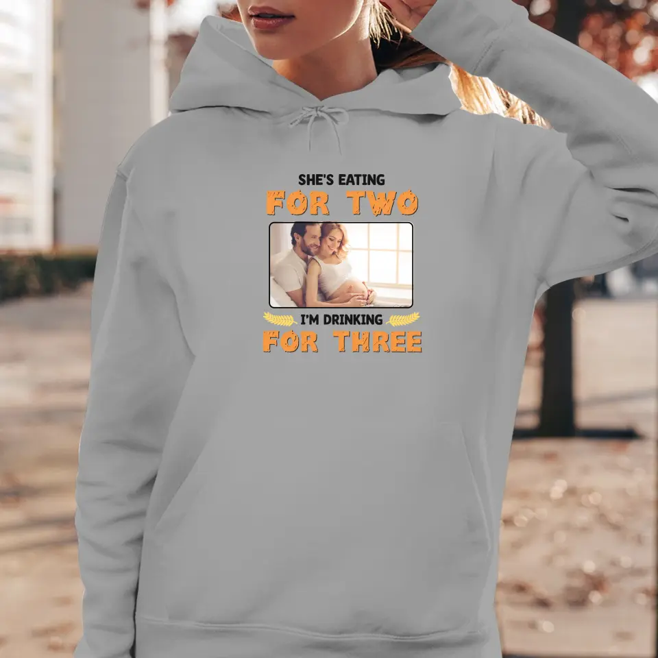 I'm Drinking For Three- Custom Photo - Personalized Gifts For Dad - Sweater