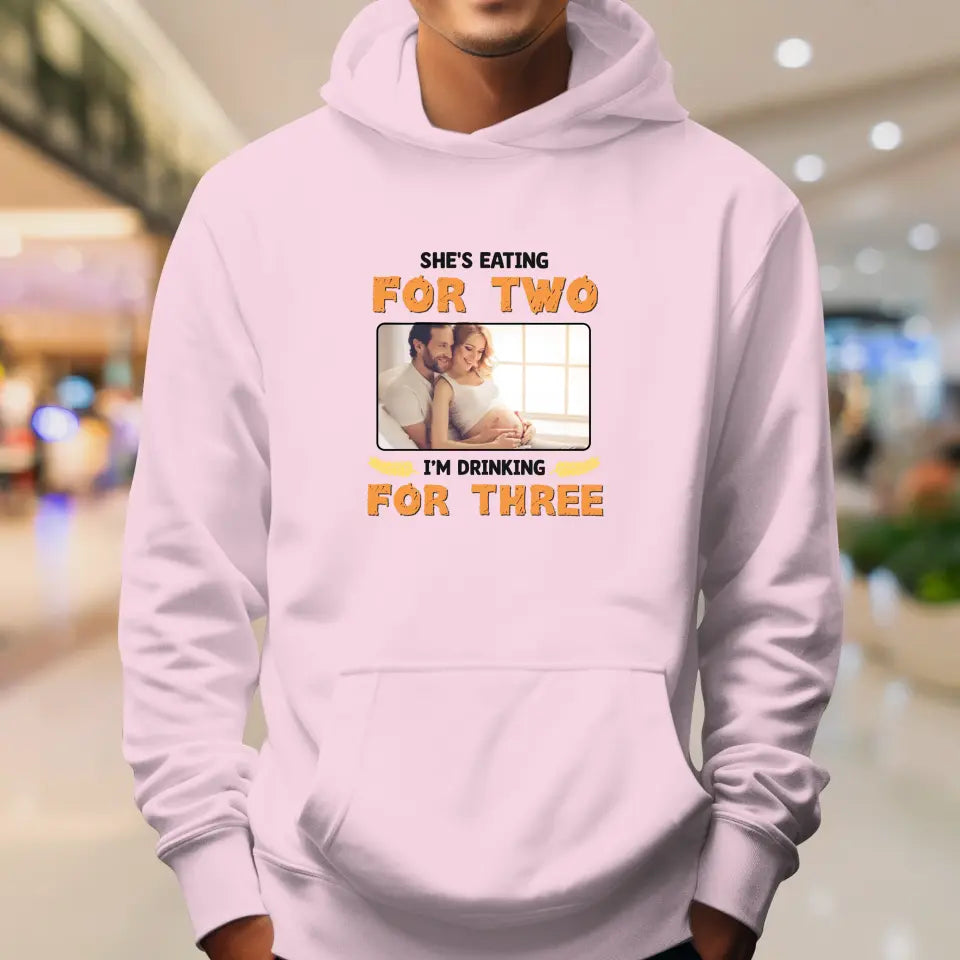 I'm Drinking For Three- Custom Photo - Personalized Gifts For Dad - Sweater