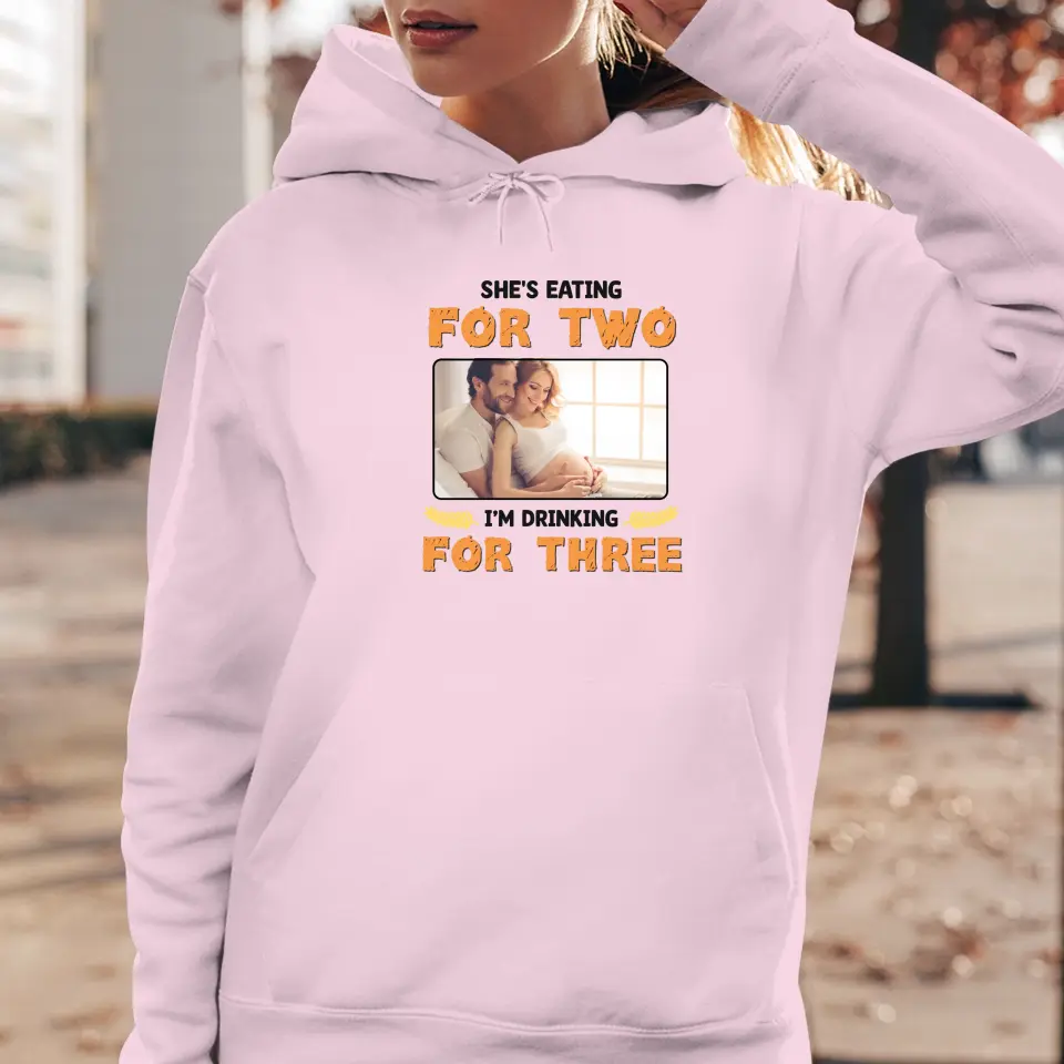 I'm Drinking For Three- Custom Photo - Personalized Gifts For Dad - Sweater