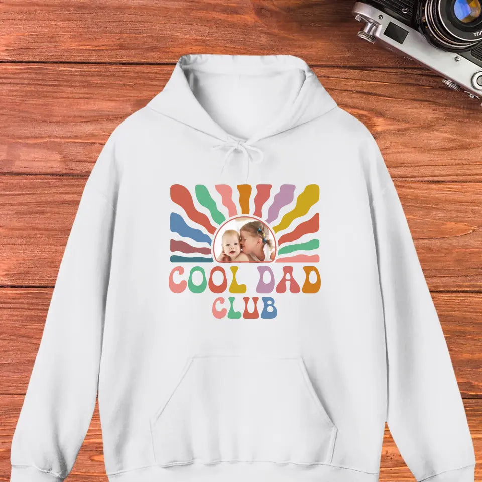 Cool Dad Club - Custom Photo - Personalized Gifts For Dad - T-Shirt