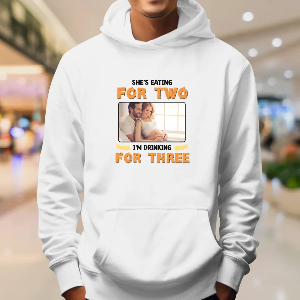 I'm Drinking For Three- Custom Photo - Personalized Gifts For Dad - Sweater