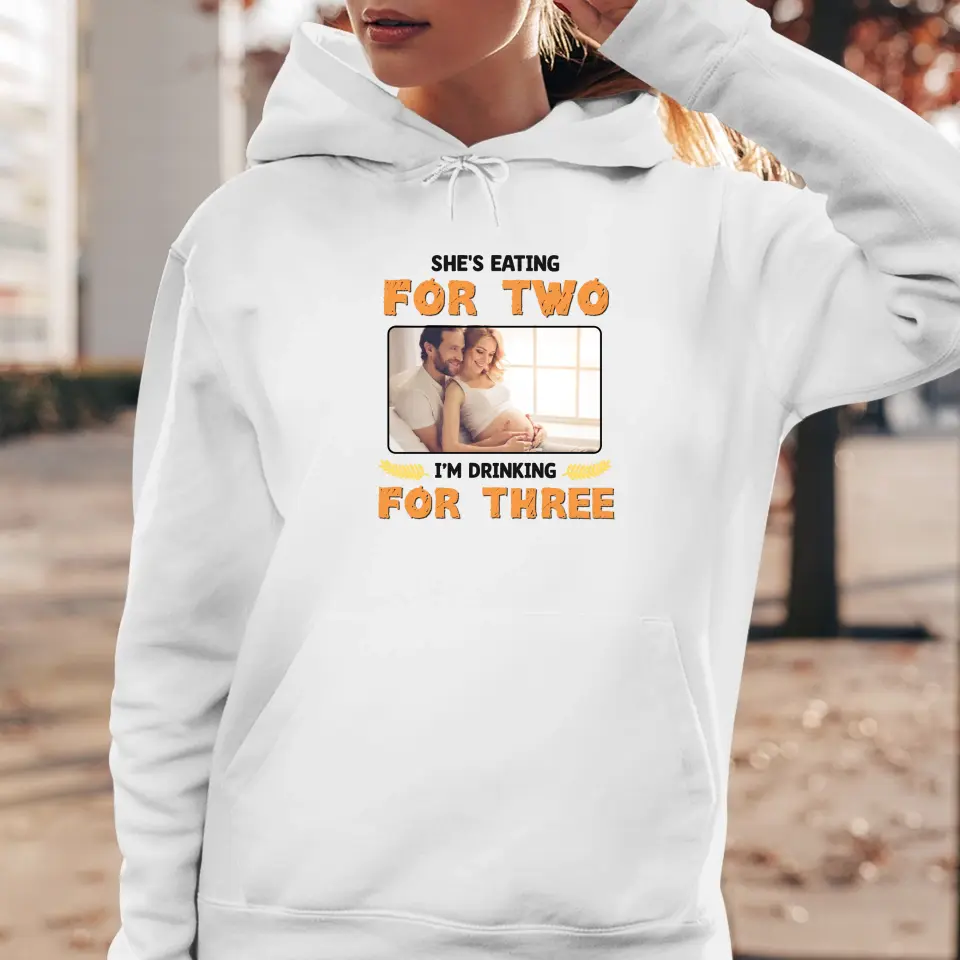 I'm Drinking For Three- Custom Photo - Personalized Gifts For Dad - Sweater